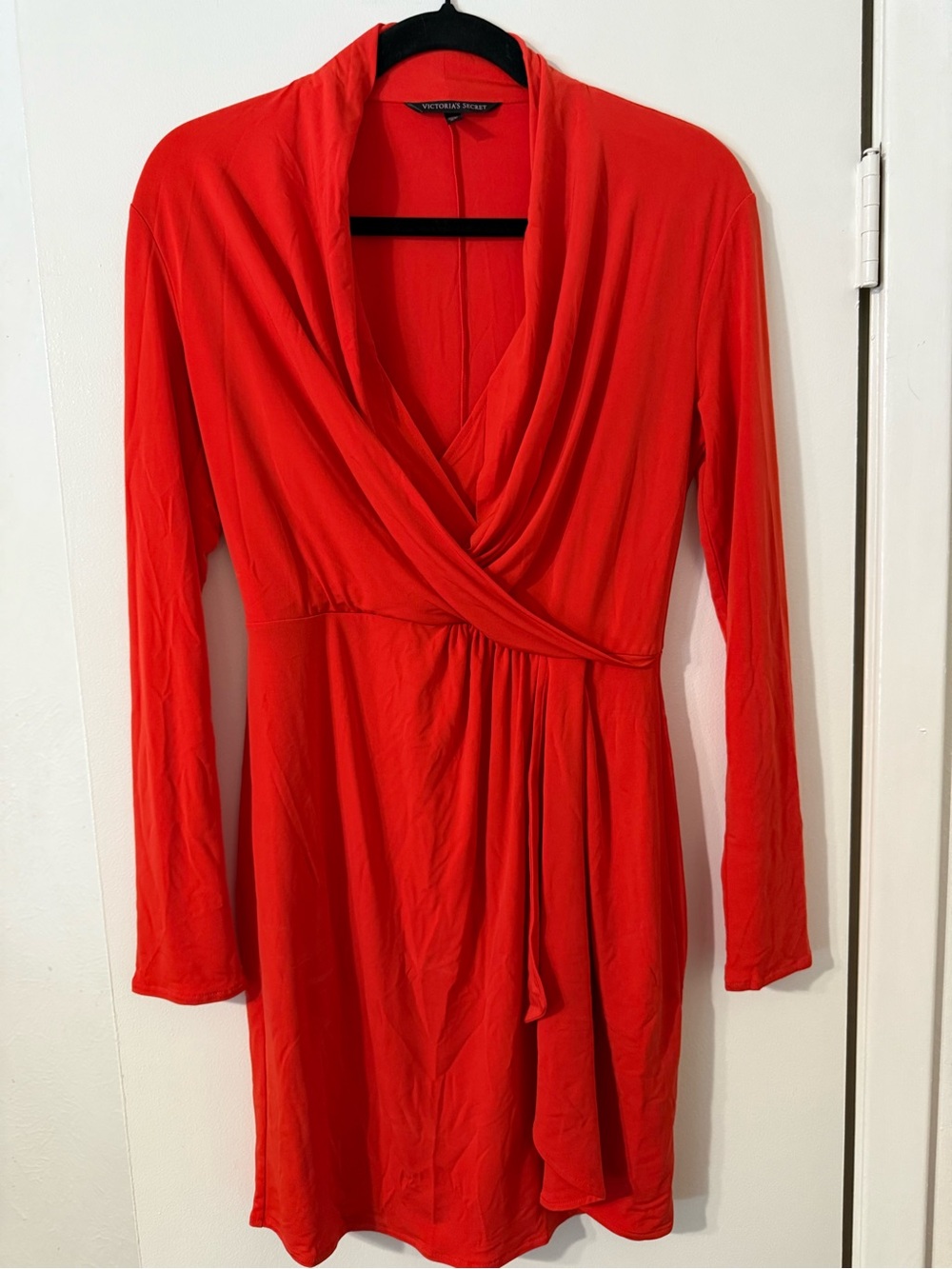 Victoria’s Secret Wrap Dress Women's Small V-Neck Long Sleeve Red